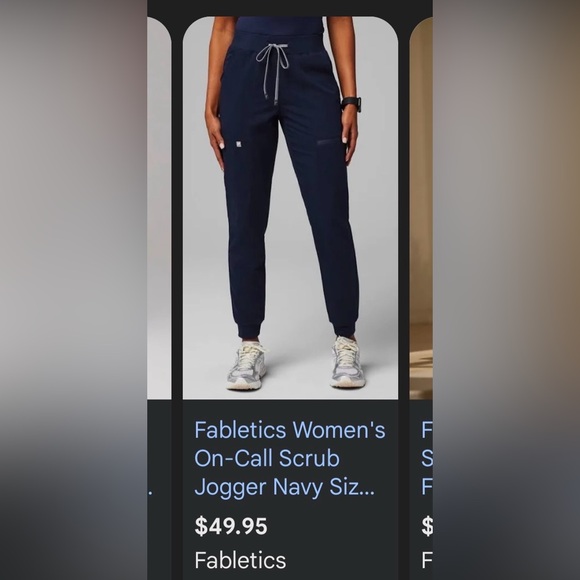 Fabletics Navy Blue women’s Scrubs Small/XSmall - Picture 10 of 10
